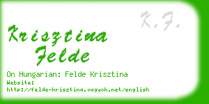 krisztina felde business card